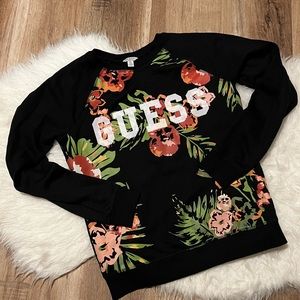 Women’s GUESS flowery sweatshirt